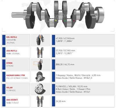IPSA Crankshaft CK009801 IPSA CK009801 VOLVO 140 crankshaft cost
