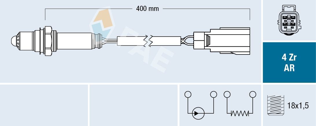 Lambdatunnistin FAE 75630 FAE 75630: Nox anturi Volvo XC 90 2018