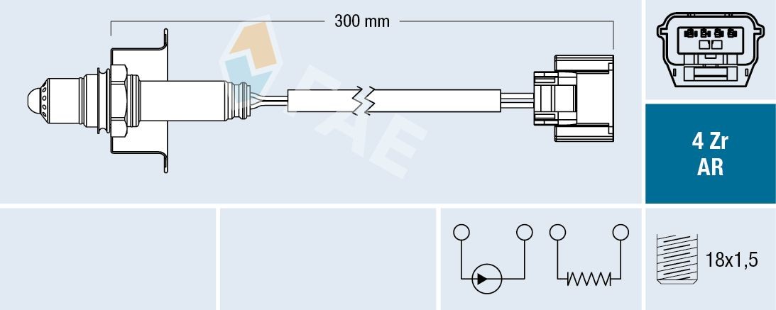 FAE Lambdasonde 75642 Lambda sensor NISSAN FAE 75642