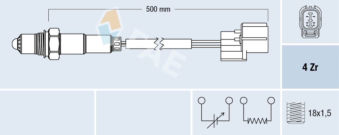 FAE Sonda lambda 77785 77785 costo Sonda lambda FAE HONDA SHUTTLE