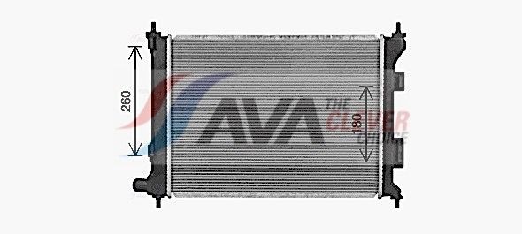 Radiator, motorkjøling AVA COOLING SYSTEMS HY2492 AVA COOLING SYSTEMS HY2492 Radiator HYUNDAI i10 2019