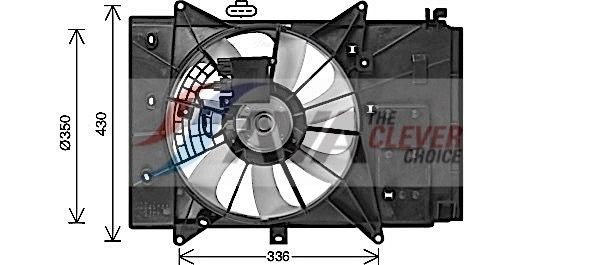 AVA COOLING SYSTEMS Ventilátor chladenia motora MZ7555 MZ7555 Ventilátor chladenia MAZDA 323 AVA COOLING SYSTEMS