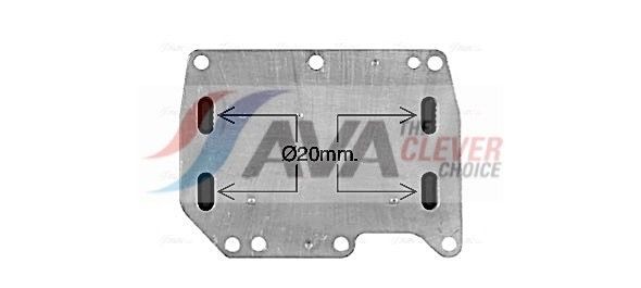 AVA COOLING SYSTEMS Radiador de óleo, óleo do motor OL3710 Radiador de óleo AVA COOLING SYSTEMS Hyundai TUCSON OL3710