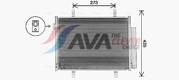 AVA COOLING SYSTEMS Klimakondensator SZ5155D SZ5155D Klimakondensator AVA COOLING SYSTEMS SUZUKI SPLASH