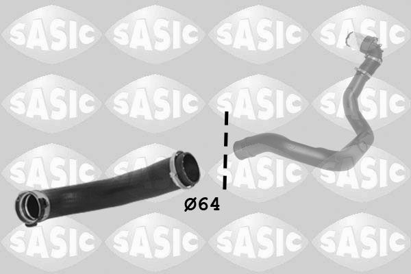 SASIC Pūtes sistēmas gaisa caurule 3334055 Pūtes sistēmas gaisa caurule SASIC Renault MEGANE 3334055