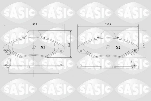 SASIC Remblokken 6216111 Ford MONDEO Remblokkenset SASIC 6216111