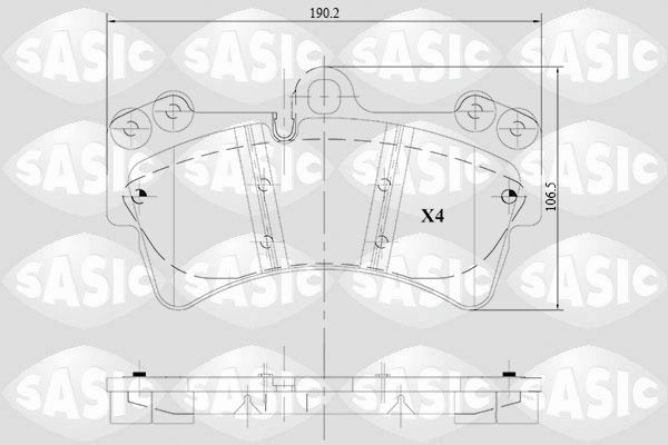 SASIC Bremsbeläge 6216131 Bremsbelag SASIC Volkswagen BEETLE 6216131