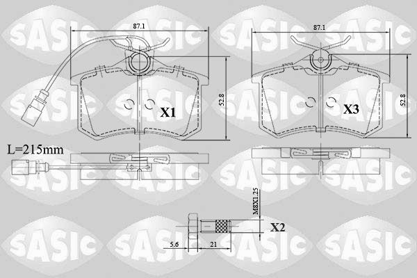 SASIC Bremsbeläge 6216140 Bremsklötze SASIC Volkswagen BEETLE 6216140