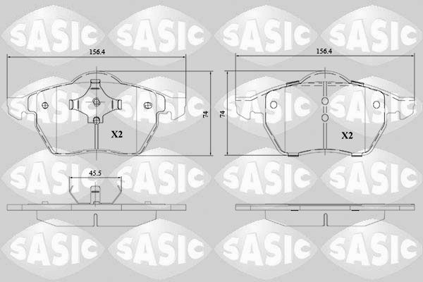SASIC Bremsbeläge 6216143 Bremsbeläge SASIC Volkswagen BEETLE 6216143