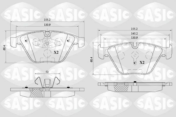SASIC Τακάκια φρένων 6216148 Τακάκια δισκόφρενων SASIC X5 6216148 φθηνά