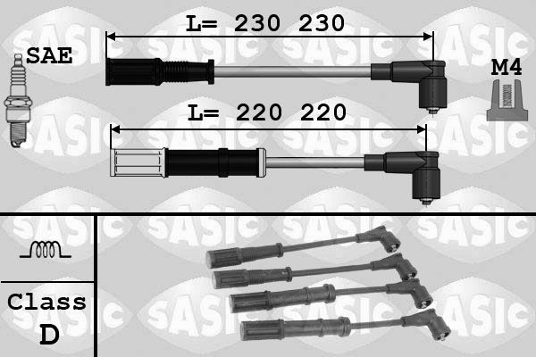 SASIC Zündleitungssatz 9286045 Zündkabel-Set SASIC Tesla MODEL 3 9286045