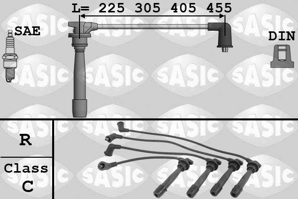 SASIC Tennplugg kabelsett 9286051 9286051 Pluggledninger KIA SPORTAGE SASIC