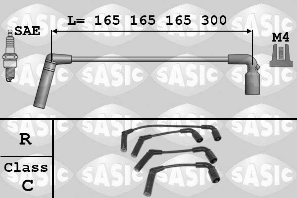 SASIC Augstsprieguma vadu komplekts 9286055 SASIC Svečvadi HYUNDAI 9286055