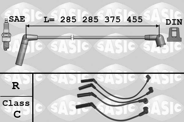 SASIC Bougiekabels 9286059 Bougie, kabelset SASIC Cabrio 9286059 goedkoop
