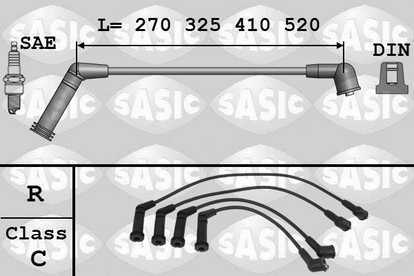SASIC Tennplugg kabelsett 9286077 Tennledningssett SASIC SPORTAGE 9286077 billige