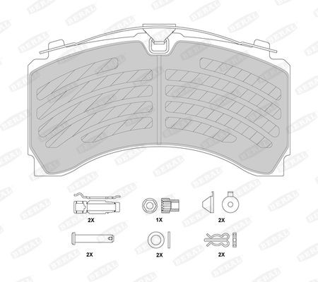 BERAL Remblokken BCV29244TK BCV29244TK Remblokset MERCEDES-BENZ 124-serie BERAL