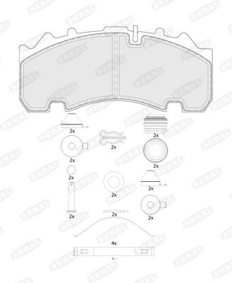 BERAL Plaquettes de frein BCV29263TK BCV29263TK Plaquettes de frein BERAL PEUGEOT 207