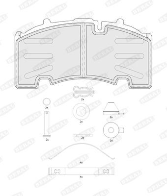 BERAL Bremžu kluči BCV29264TK Sporta bremžu kluči BERAL Toyota AURIS BCV29264TK
