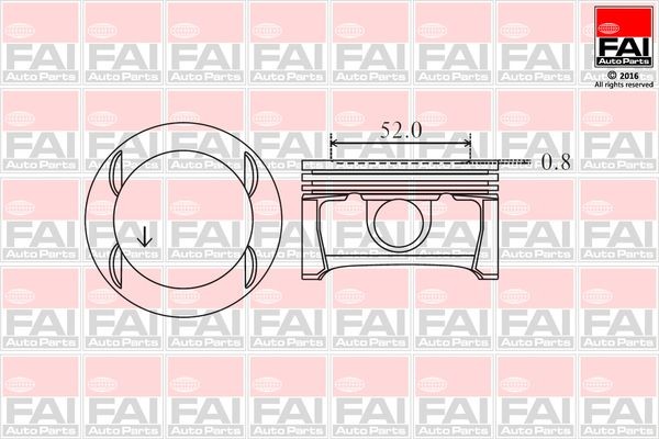 FAI AutoParts Zuiger PK11-000 Fiat SCUDO Zuiger FAI AutoParts PK11-000