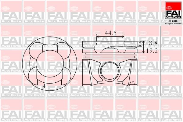 FAI AutoParts Kolv PK17-100 FAI AutoParts PK17-100 Kolv Nissan Pathfinder r51 original