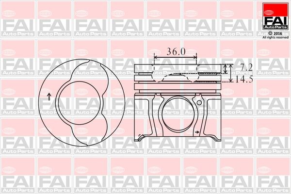 FAI AutoParts Stempel PK3-000 FAI AutoParts PK3-000 Motor stempel Citroën CX originale