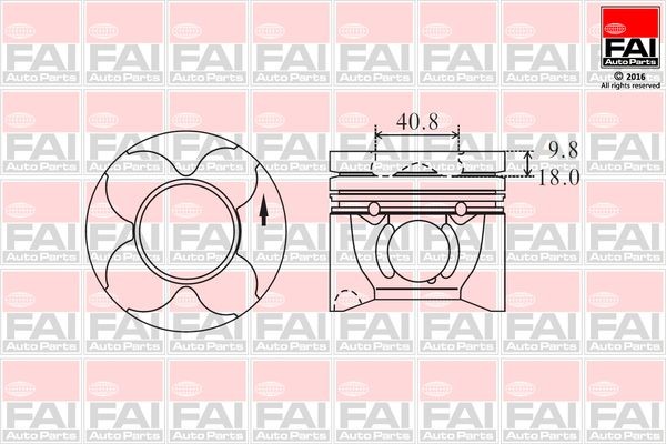 Piest FAI AutoParts PK7-000 FAI AutoParts PK7-000: Piest motora Peugeot 406 2005