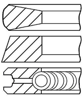 FAI AutoParts Jeu de segments de pistons PR25-000 PR25-000 Segment moteur FIAT GRANDE PUNTO FAI AutoParts