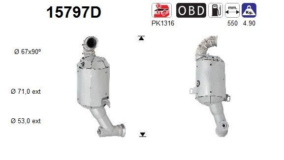 AS Katalysator 15797D AS 15797D Katalysator Kadett D Stasjonsvogn originale pris