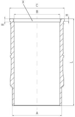 MAHLE Cylinderforing 001 LW 00142 001 MAHLE 001LW00142001 Mercedes W116 Cylinderforing pris
