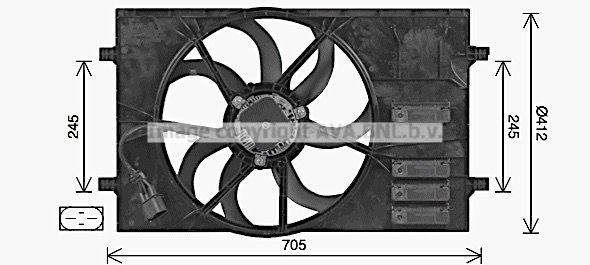Radiatora ventilators PRASCO AI7524 PRASCO AI7524 Radiatora ventilators Volkswagen AMAROK 2017