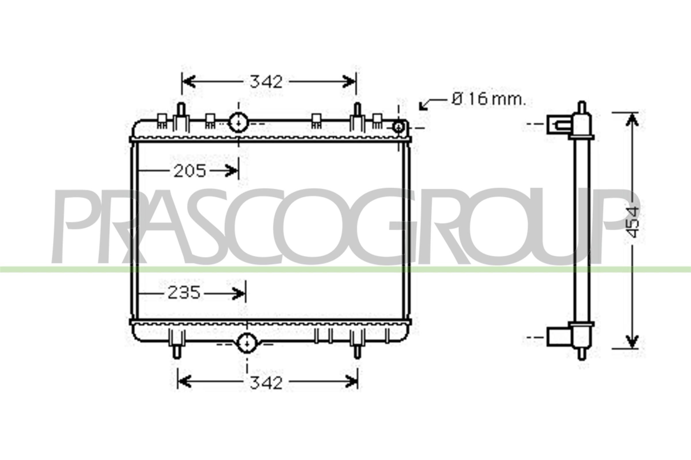 Radiateur du moteur PRASCO CI424R015 PRASCO CI424R015 Radiateur moteur Peugeot RCZ 2012