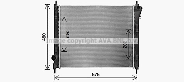 PRASCO Radiators, Motora dzesēšanas sistēma DN2470 DN2470 Dzesēšanas radiatori PRASCO NISSAN TIIDA