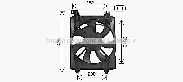 PRASCO Motoventilateur HY7580 HY7580 Ventilateur de moteur HYUNDAI GETZ PRASCO