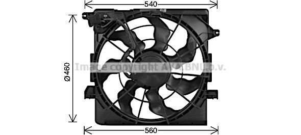 PRASCO Motoventilateur KA7548 Ventilateur de moteur PRASCO KIA KA7548