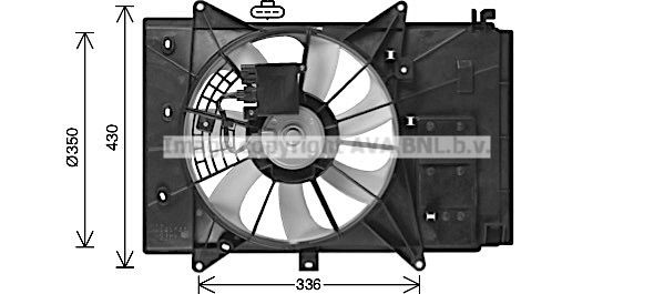 PRASCO Køleventilator MZ7555 Køleventilator PRASCO Ford USA F-150 MZ7555