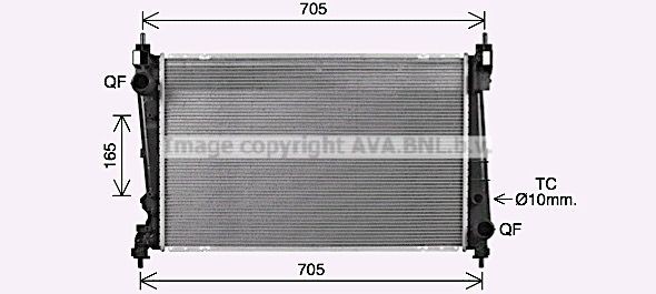 PRASCO Engine radiator OL2721 OPEL CORSA PRASCO radiator OL2721