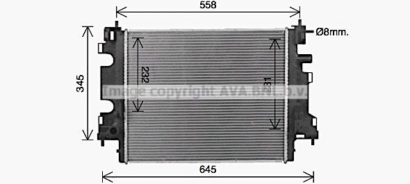 Radiador, arrefecimento do motor PRASCO RT2659 PRASCO RT2659: Radiador arrefecimento do motor Smart FORFOUR 2020
