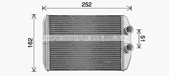 PRASCO Radiateur de chauffage RT6661 RT6661 Radiateur de chauffage MERCEDES-BENZ Série 123 PRASCO