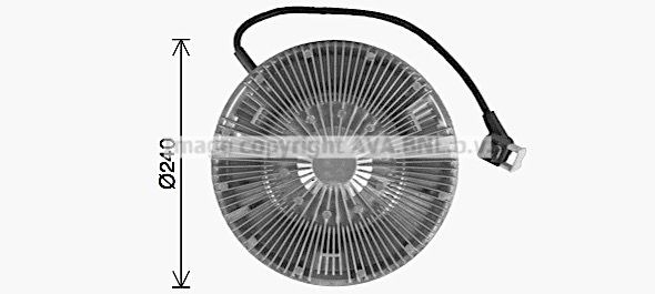PRASCO Clutch, kjølevifte VLC165 Radiatorvifte kobling VW PRASCO VLC165