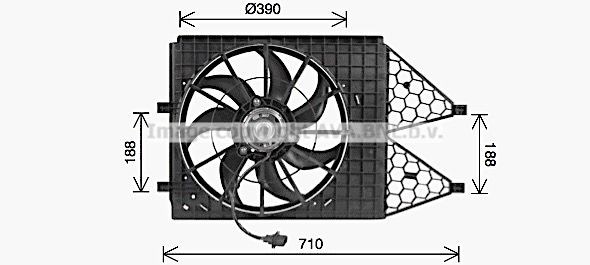 PRASCO Koelventilator VN7545 VN7545 Koelvin FORD USA EDGE PRASCO
