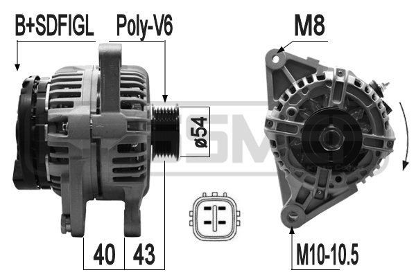 MESSMER Alternador 210569A Motor de arranque alternador MESSMER QUATTROPORTE 210569A baratos