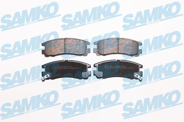 SAMKO Bromsbelägg 5SP043 SAMKO 5SP043 Bromsbelägg MITSUBISHI Space Wagon II (N3) 1.8 (N31W) 122 hk 1994