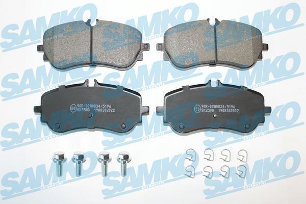 SAMKO Kit pastiglie freni 5SP2022 SAMKO 5SP2022 Kit pastiglie freni VOLKSWAGEN Crafter Bus (SY) 2.0 TDI 4motion 140 CV 2019