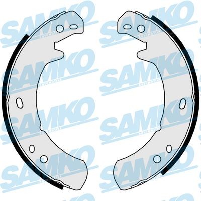 Σετ σιαγόνων φρένων, χειρόφρενο SAMKO 81029 SAMKO 81029: Σιαγωνες φρενων Land Rover DEFENDER 2005