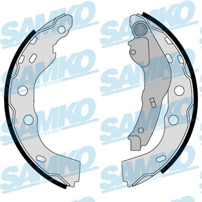 SAMKO Piduriklotside komplekt 81071 Trummelpiduriklotsid SUBARU SAMKO 81071