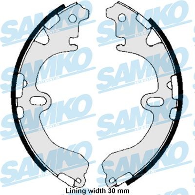 SAMKO Brake Shoe Set 85810 SAMKO 85810 genuine Carina II Saloon (T170) drum brake pads price