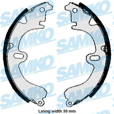 SAMKO Jeu de mâchoires de frein 85860 SAMKO 85860 Kit mâchoires de frein Toyota Corolla 1.6 Liftback d'origine prix