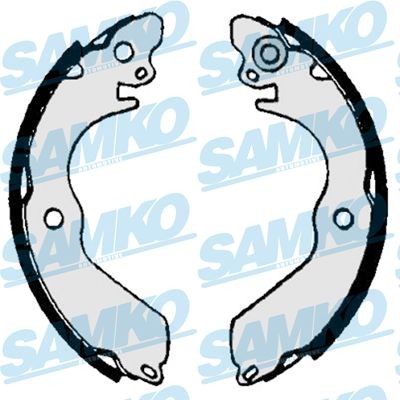 SAMKO Bremsbackensatz 87020 87020 Bremsbeläge für Trommelbremsen MITSUBISHI L 200 SAMKO kaufen