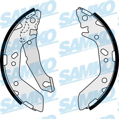 Bremžu loku komplekts SAMKO 88480 SAMKO 88480 Bremžu loku priekšā un aizmugurē Hyundai ACCENT 2007