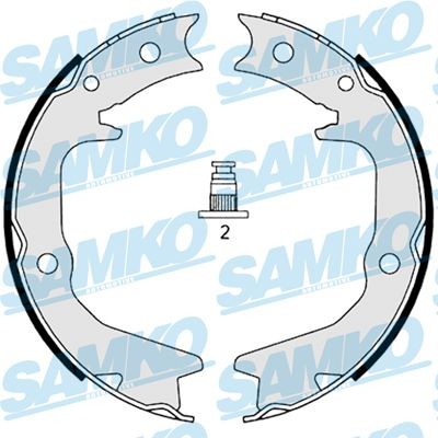 SAMKO Sada brzd. čeľustí parkov. brzdy 88920 SAMKO 88920 originálne Ručná brzda Mitsubishi Outlander 1 cena